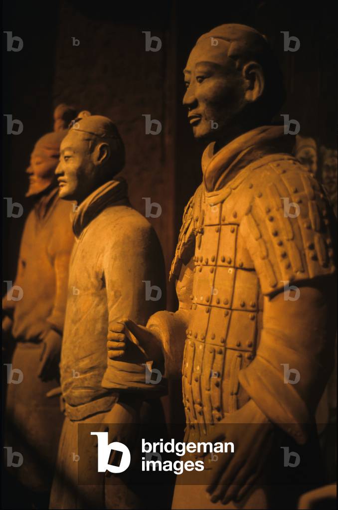Three warriors from the tomb of Emperor Shihuangdi, 221-206 BC (terracotta)