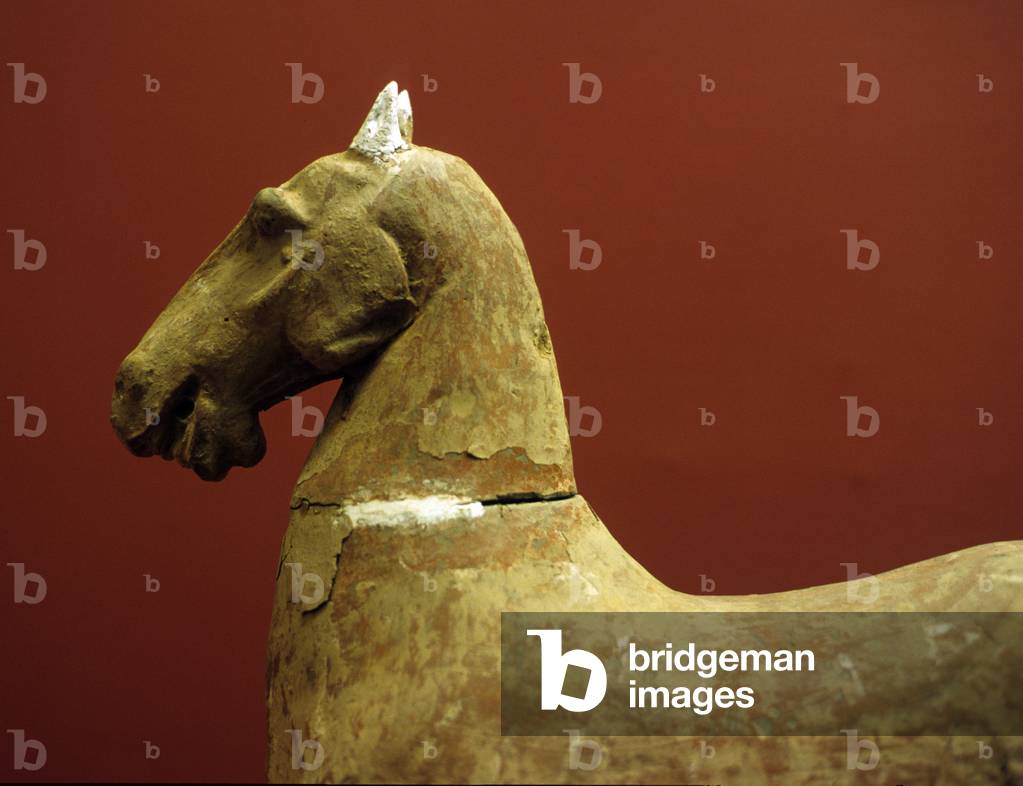 Horse, small terracotta army, Western Han dynasty, 206 BC-8 AD