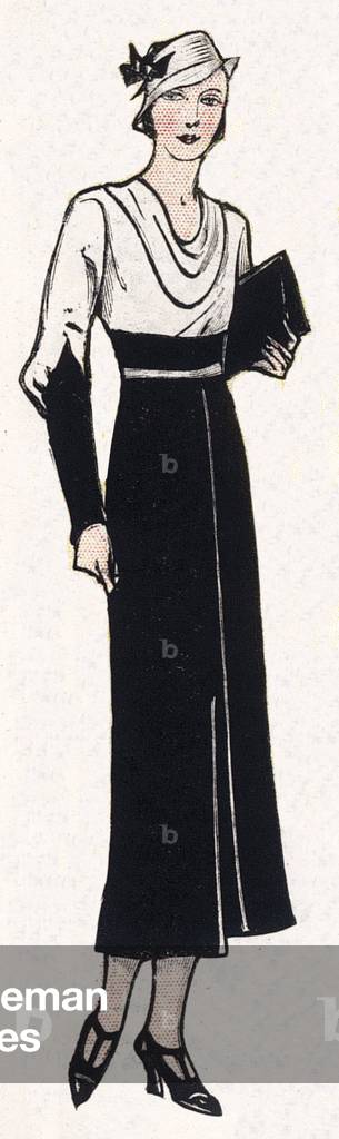 Fashion feminine francaise, 1932. In “Le petit echo de la mode”, 1932.