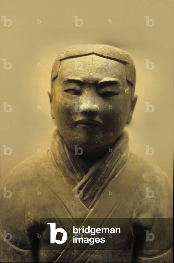 Man on his knees, Tomb of Qinshihuang, 221-206 BC (terracotta)