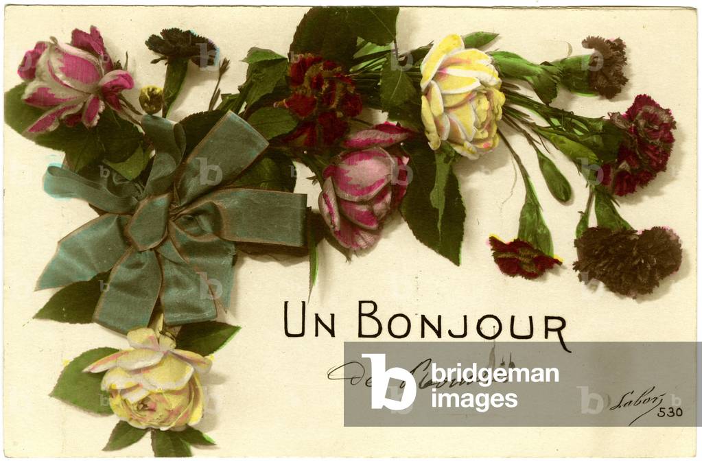 Un Bonjour (coloured photo) 