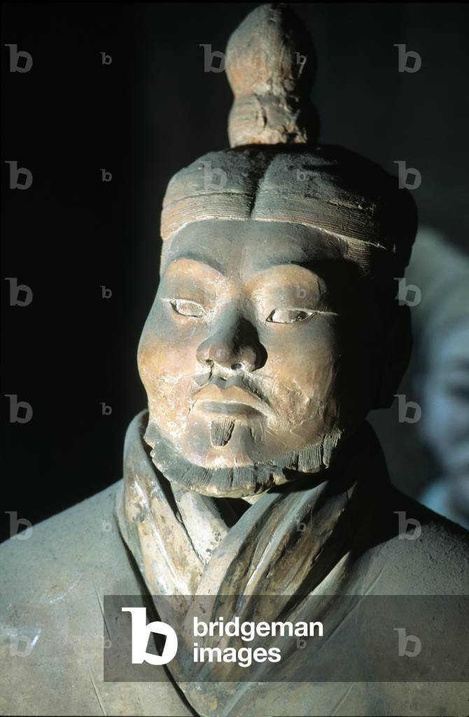 Warrior from the tomb of Emperor Shihuangdi, 221-206 BC (terracotta)