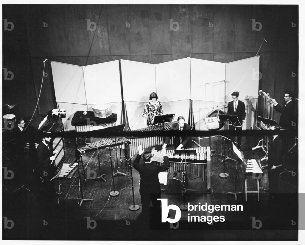 University at Buffalo Percussion Ensemble in performance , 3 March 1968