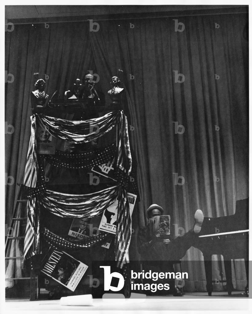 Performance of Lejaren Hiller's Avalanche for pitchman, prima donna, player piano, percussionist, and pre-recorded playback, 3 November 1968