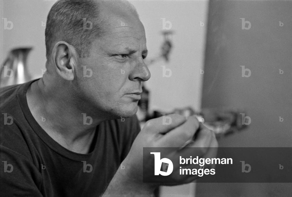 Pollock Smoking, 1953 (b/w photo)