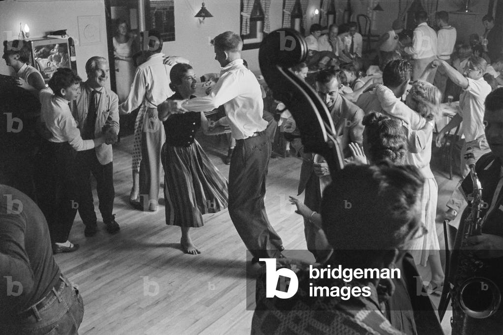 East End World Party in East Hampton, New York, 1953 (b/w photo)