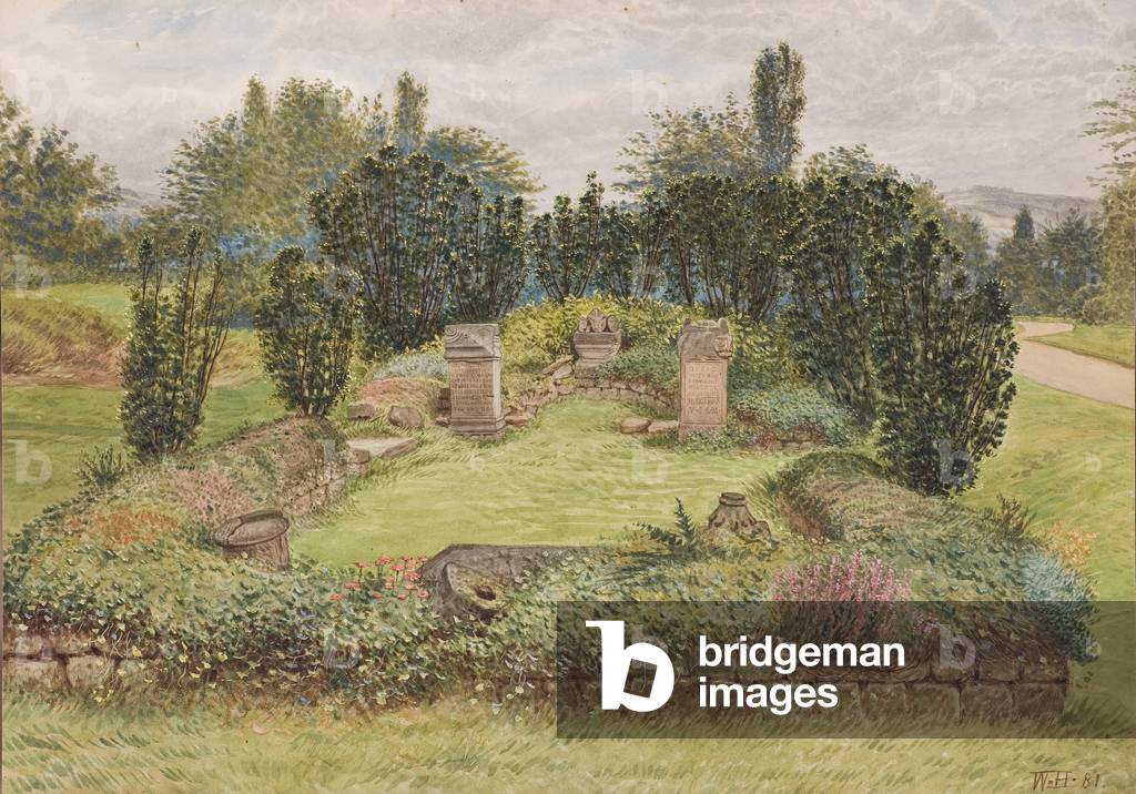 Temple of Antenociticus, Benwell (gouache & w/c on paper)