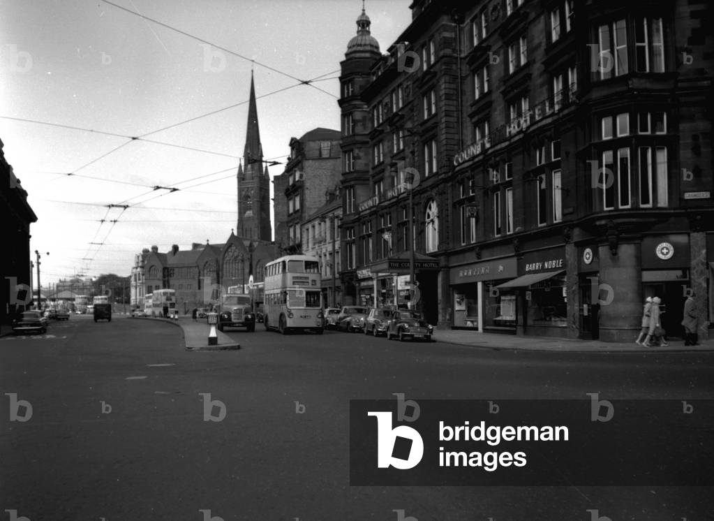 View of Neville Street, Newcastle upon Tyne, UK, 1961 (b/w photo)