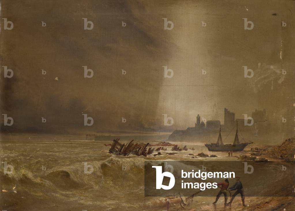 Seascape off Tynemouth, 1871 (oil on canvas)