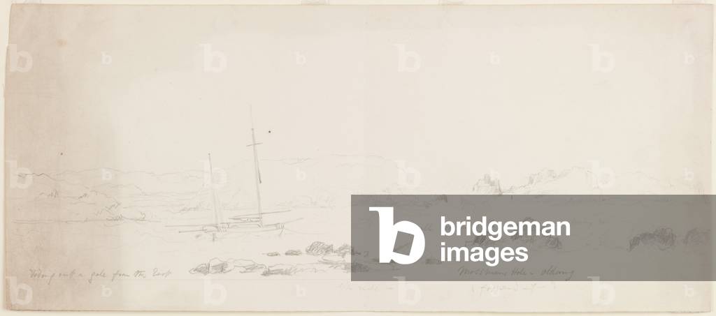 Riding Out a Gale from the East Mossmans Hole-Oldang (pencil on paper)