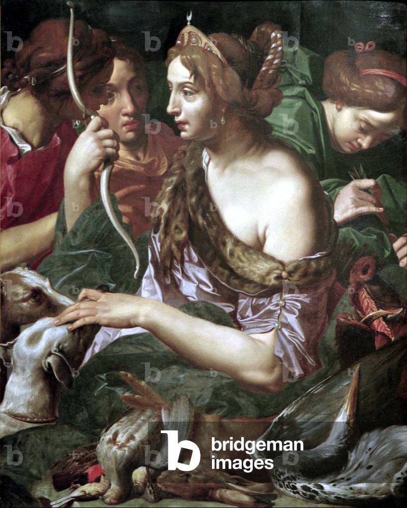 Diana nach der Jagd, c.1618 (Öl auf Platte)