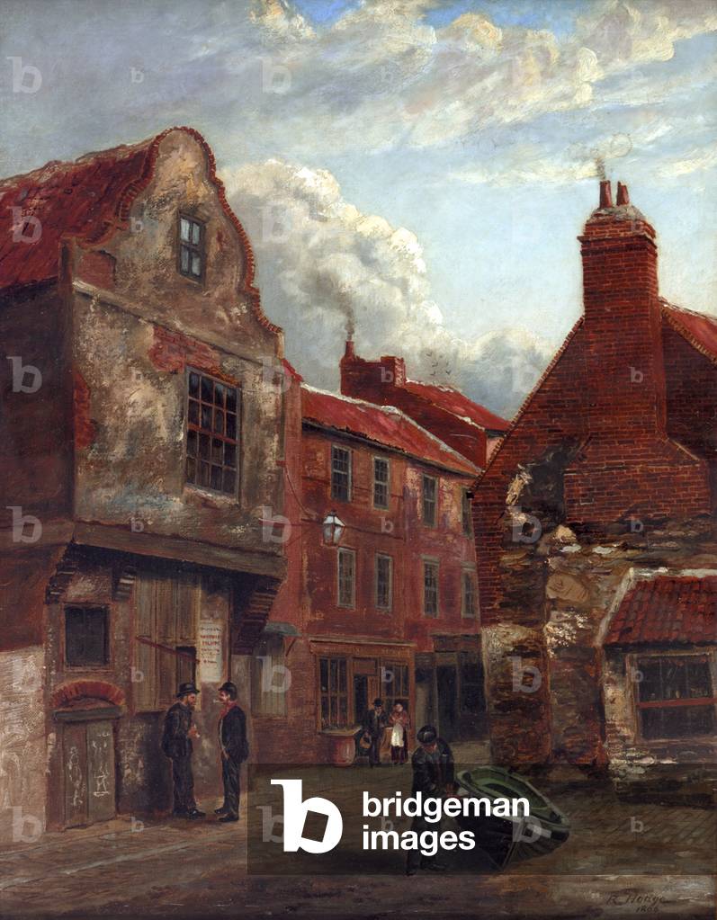 Old Shields, Wapping Street and Union Lane, 1896 (oil on canvas)