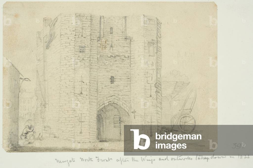 Newgate, North Front, 1823 (pencil on paper)