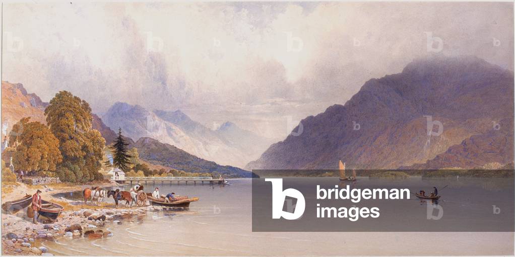 The Pier at Luss, Loch Lomond (bodycolour on paper)