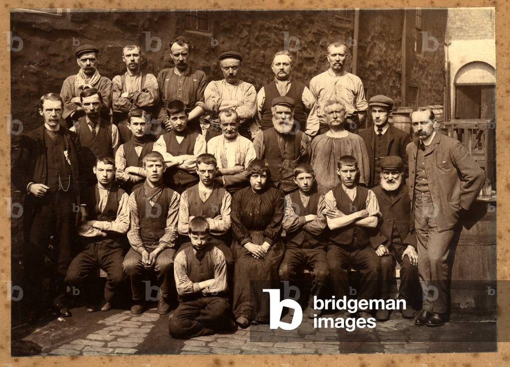 The Crew of HMS Mauretania (b/w photo)
