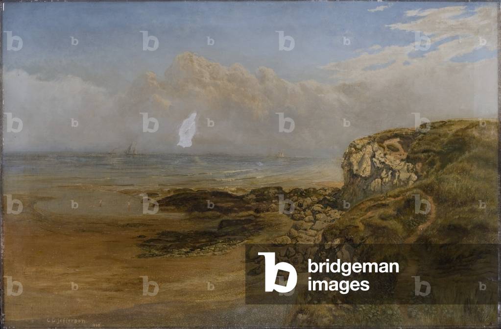 Trow Rocks, South Shields (oil on canvas)