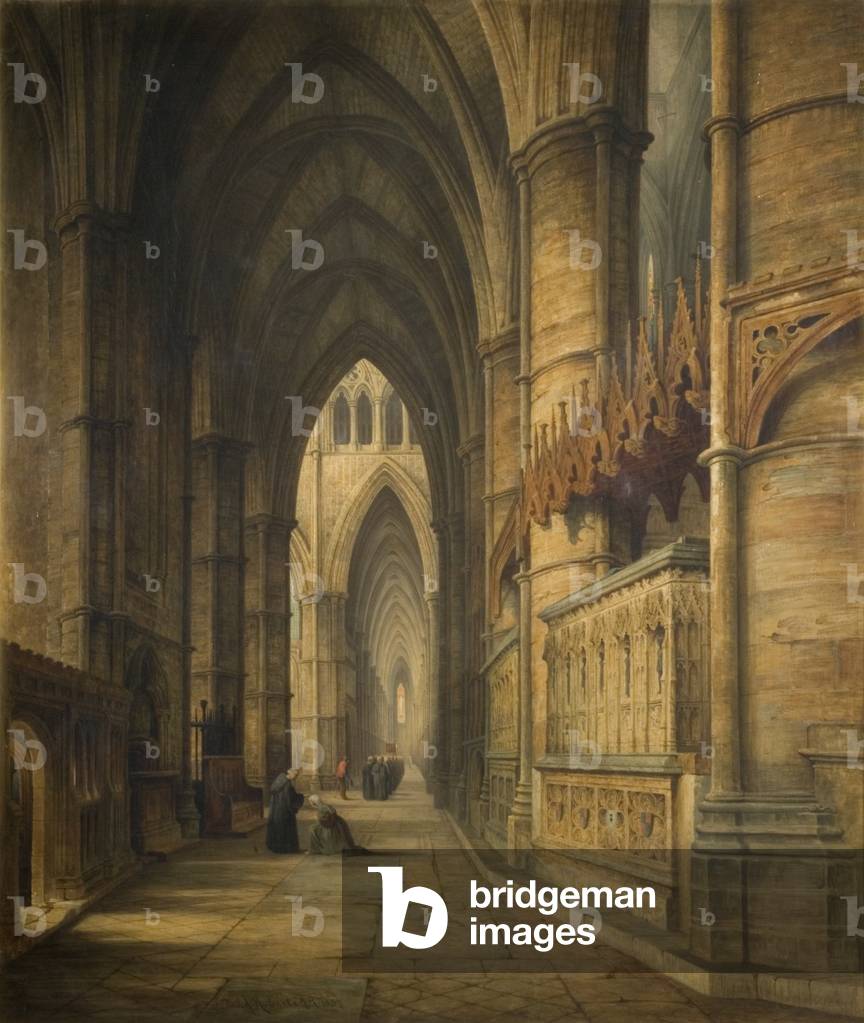 The Tomb of Edward III, Westminster Abbey (oil on canvas)