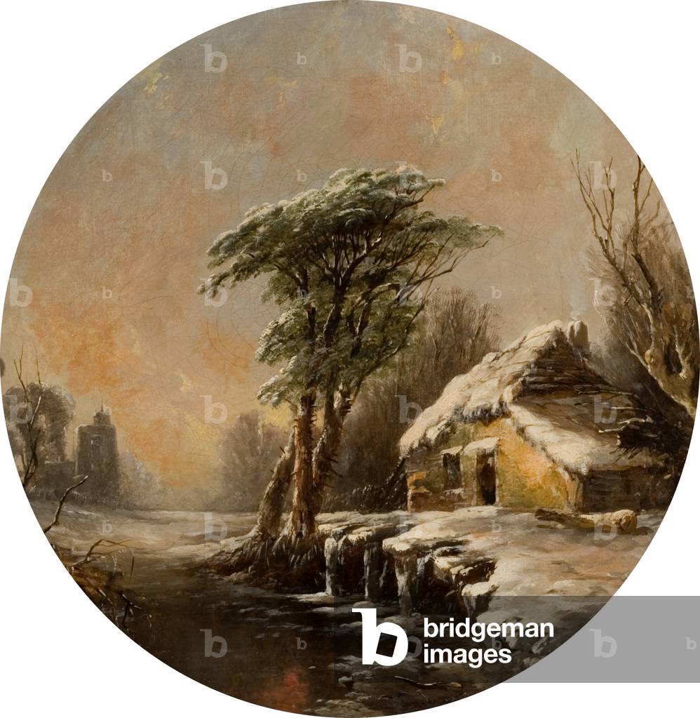 Winter Scene (oil on canvas)