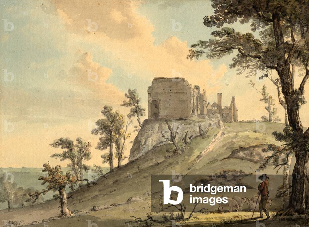 Penllyn Castle (pencil & w/c on paper)