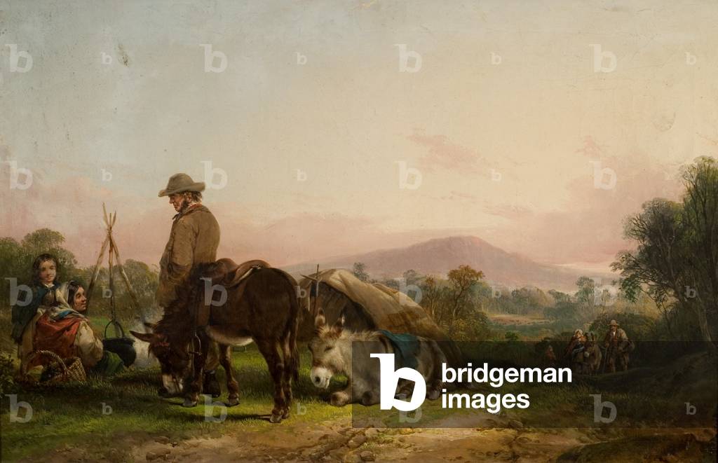 Gypsy Encampment (oil on canvas)