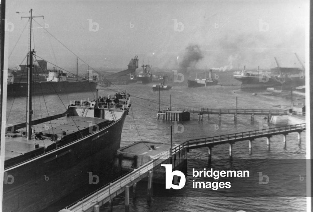 View of Blyth Harbour (b/we photo)