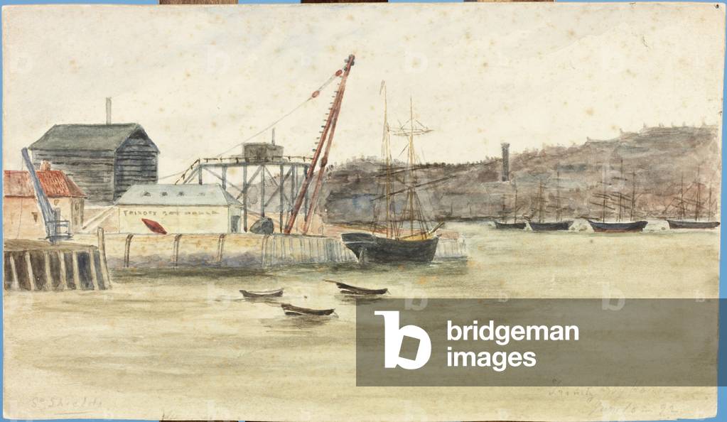 Trinity Boy House (watercolour, bodycolour and pencil on paper stuck on card)