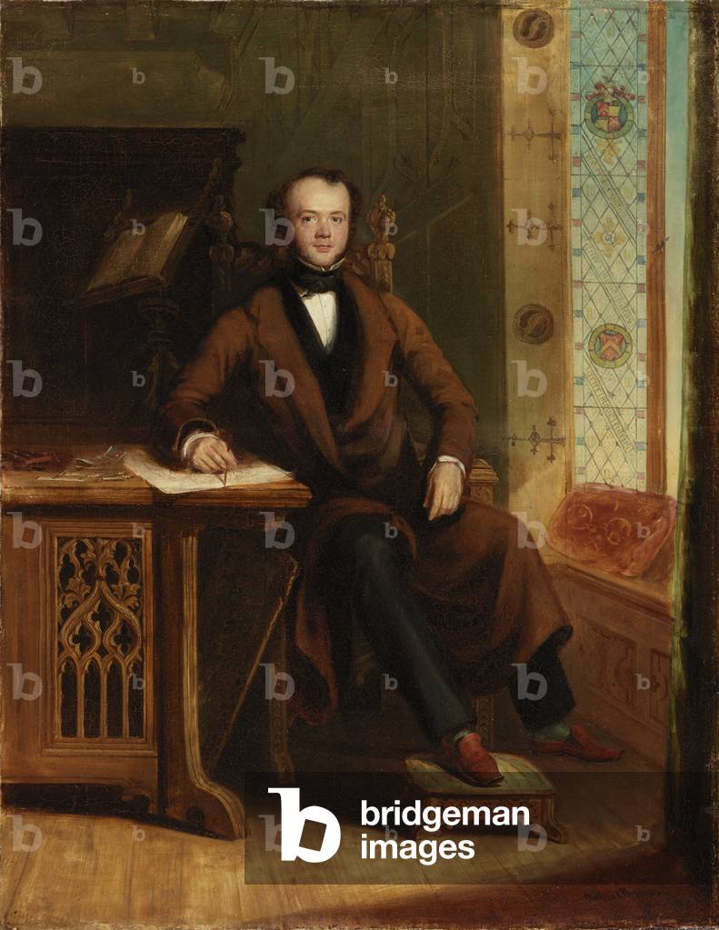 Porträt von William Wailes, c.1845 (öl auf leinwand)