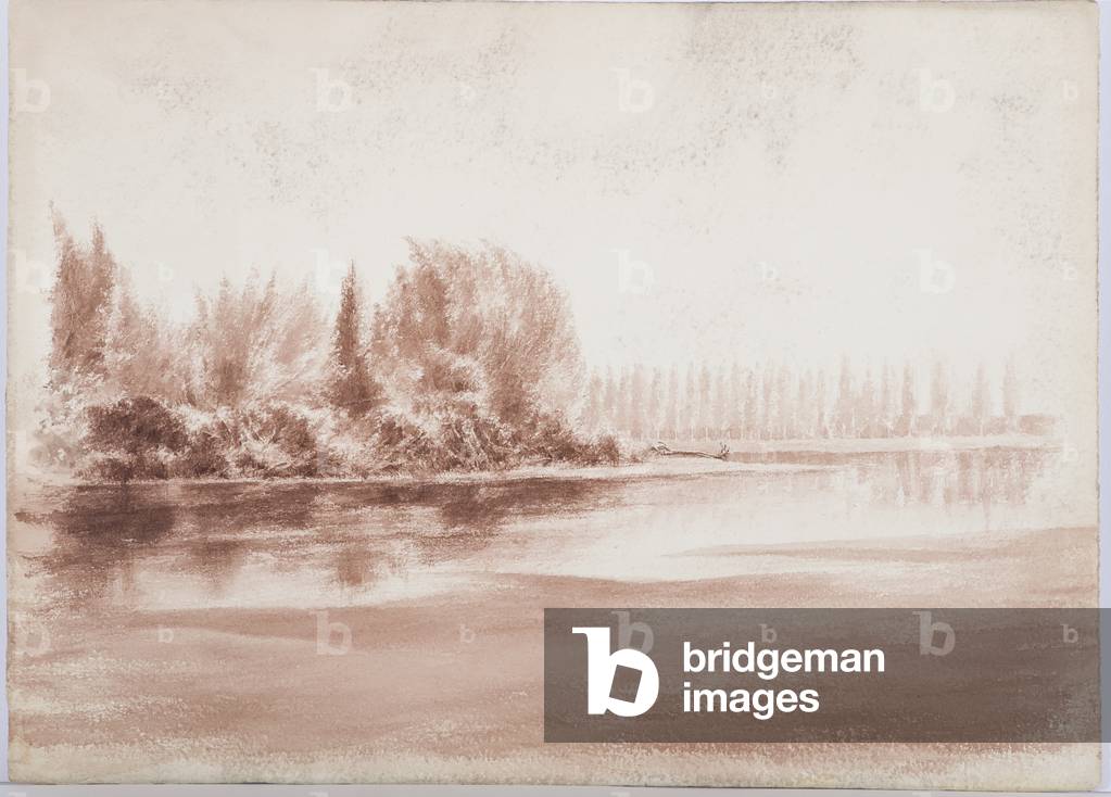 On the Loire (pencil & w/c on paper)