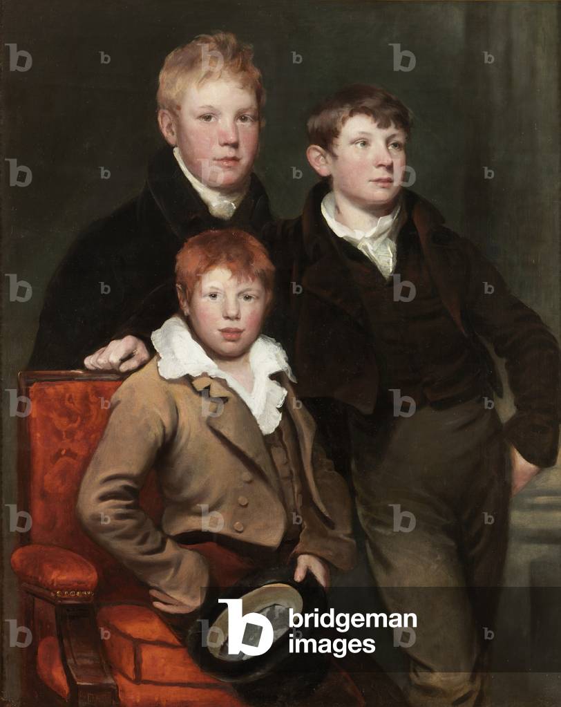 The Three Brothers, the Sons of Thomas Dallas (oil on canvas)