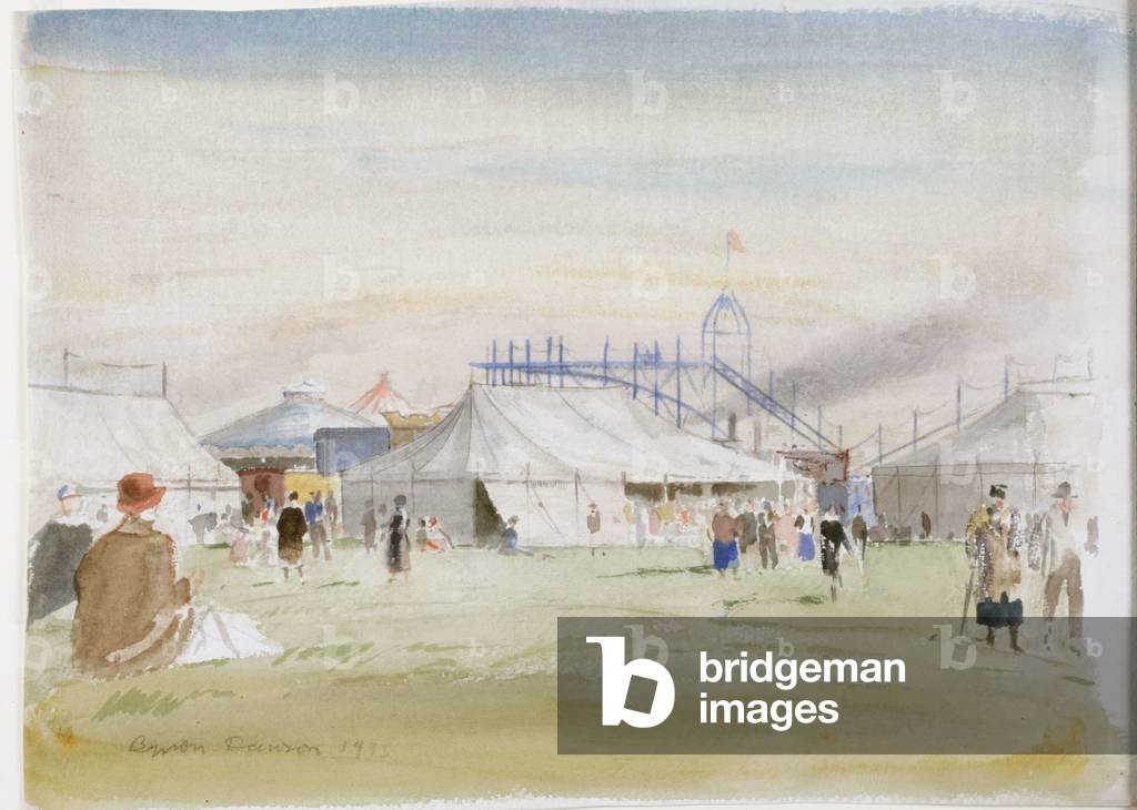 Fairground, 1933 (pencil & w/c on paper)