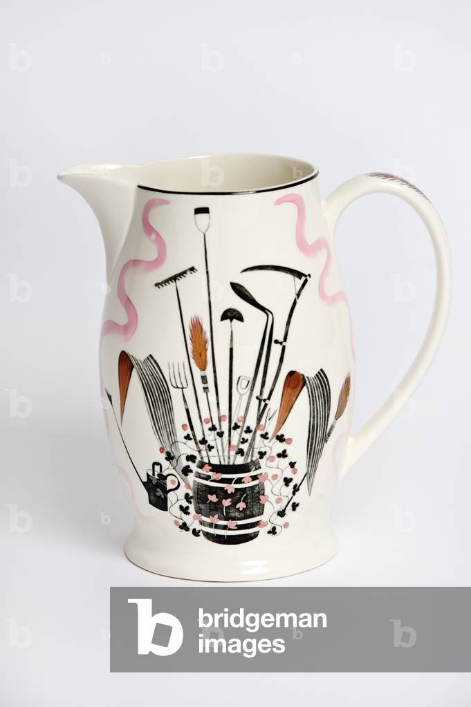 Lemonade Jug with Eric Ravilious 'Garden Implements' Design, 