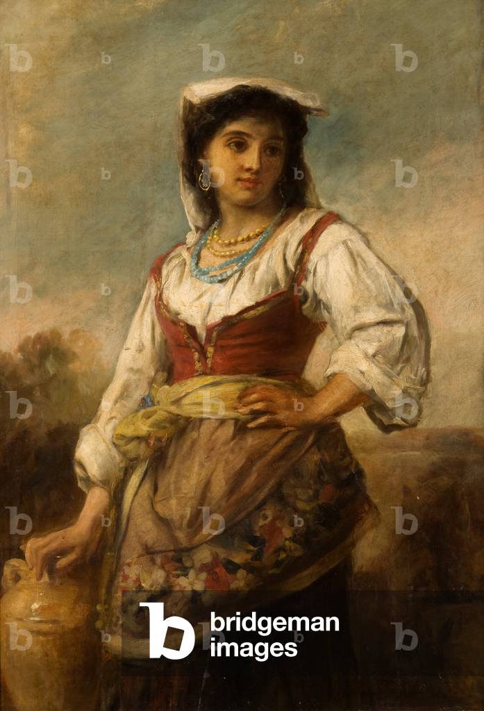 An Italian Girl (oil on canvas)