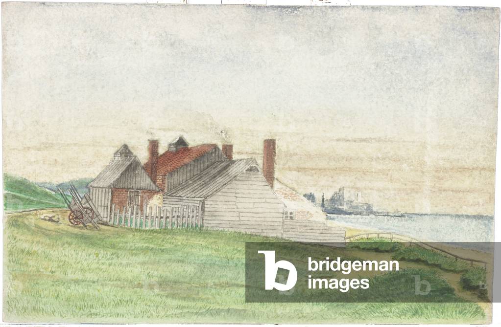Herons Cottage (watercolour and bodycolour on card)