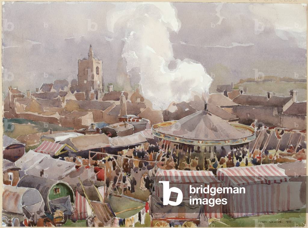 Roundabout and Fair (pencil & watercolour on paper)
