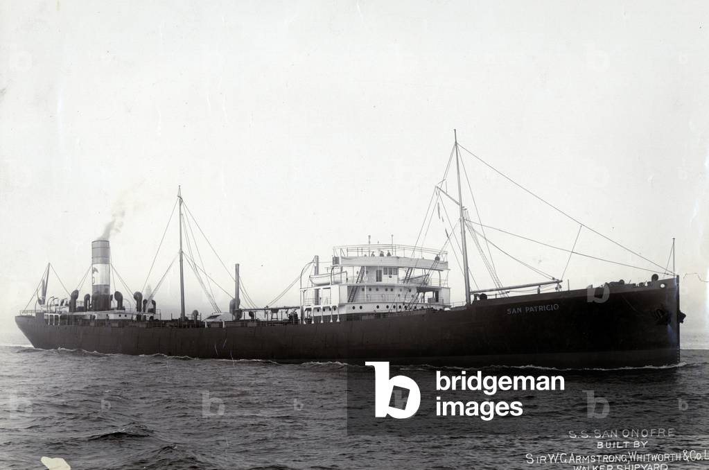 The oil tanker 'SS Onofre' on trials (b/w photo)