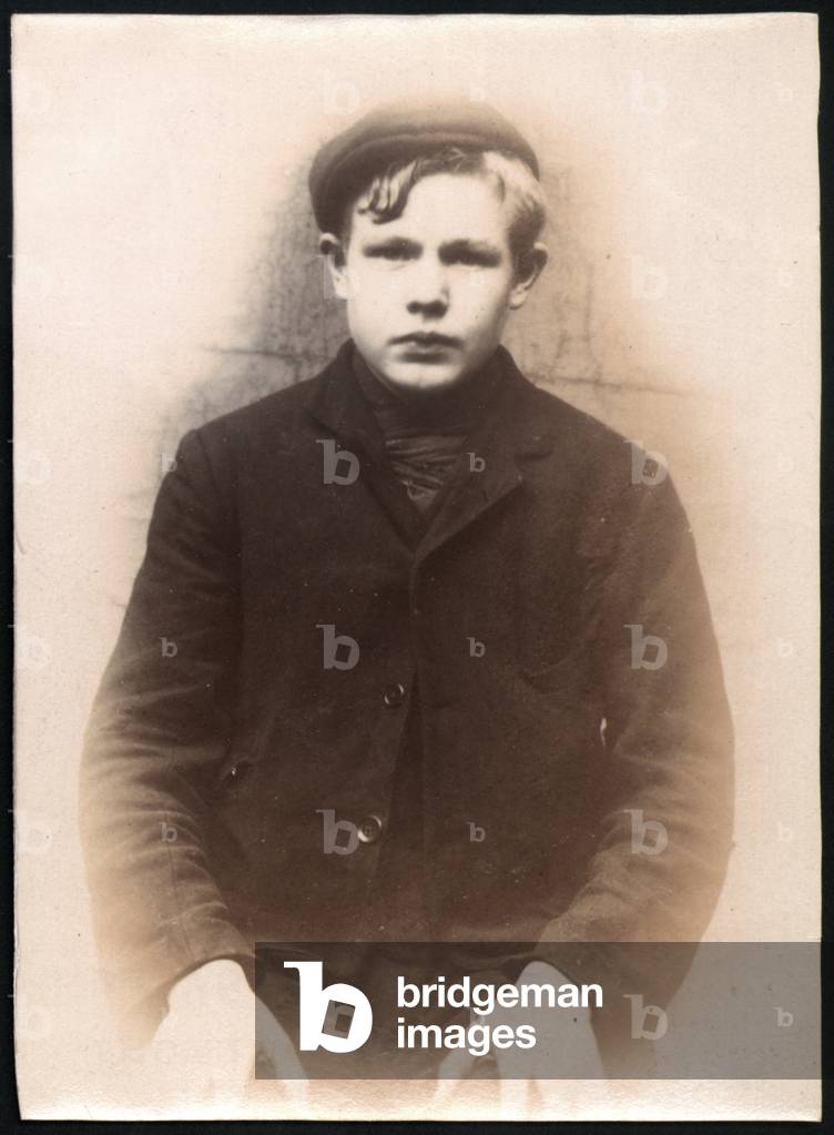Thomas Craigie, labourer, arrested for breaking into a house, North Shields, UK, 1905 (b/w photo)
