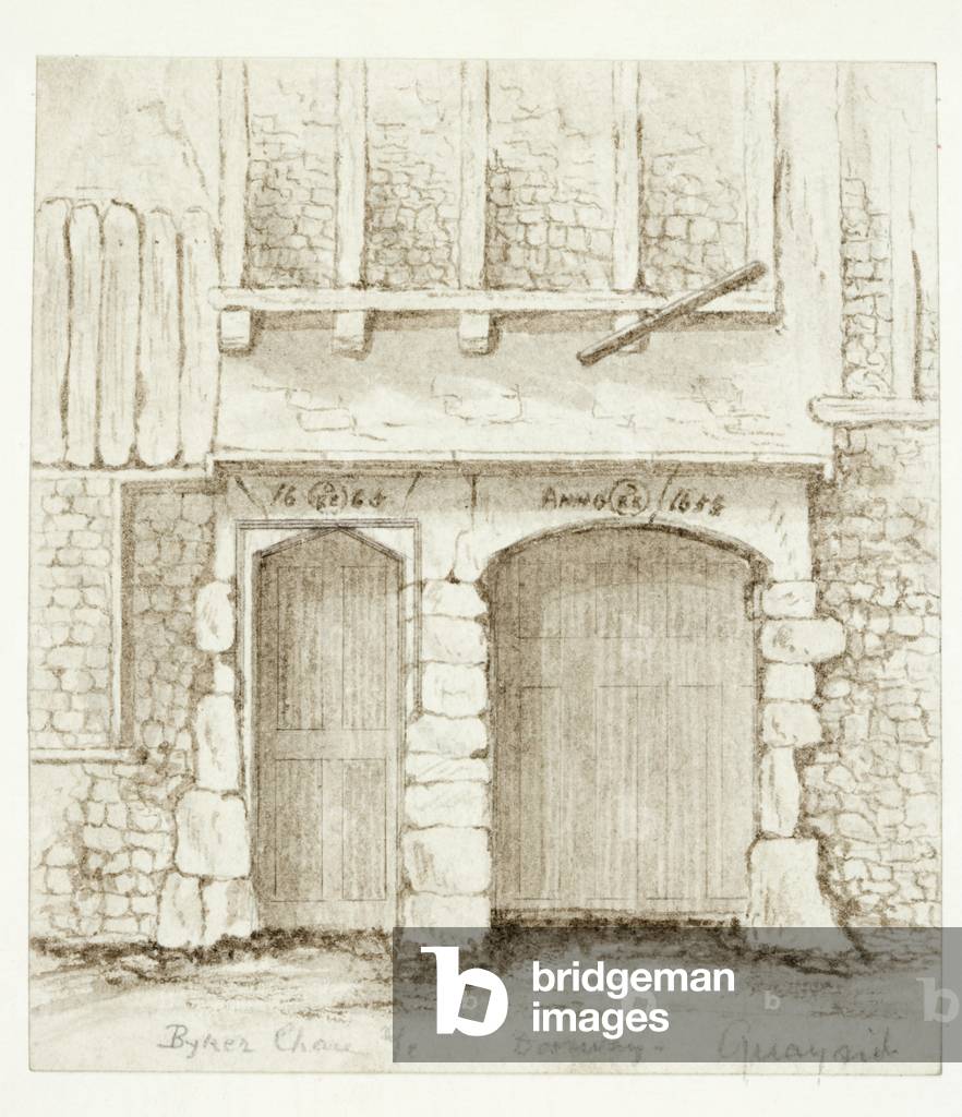 Doorway, Byker Chase, Quayside, Newcastle (sepia ink on paper)