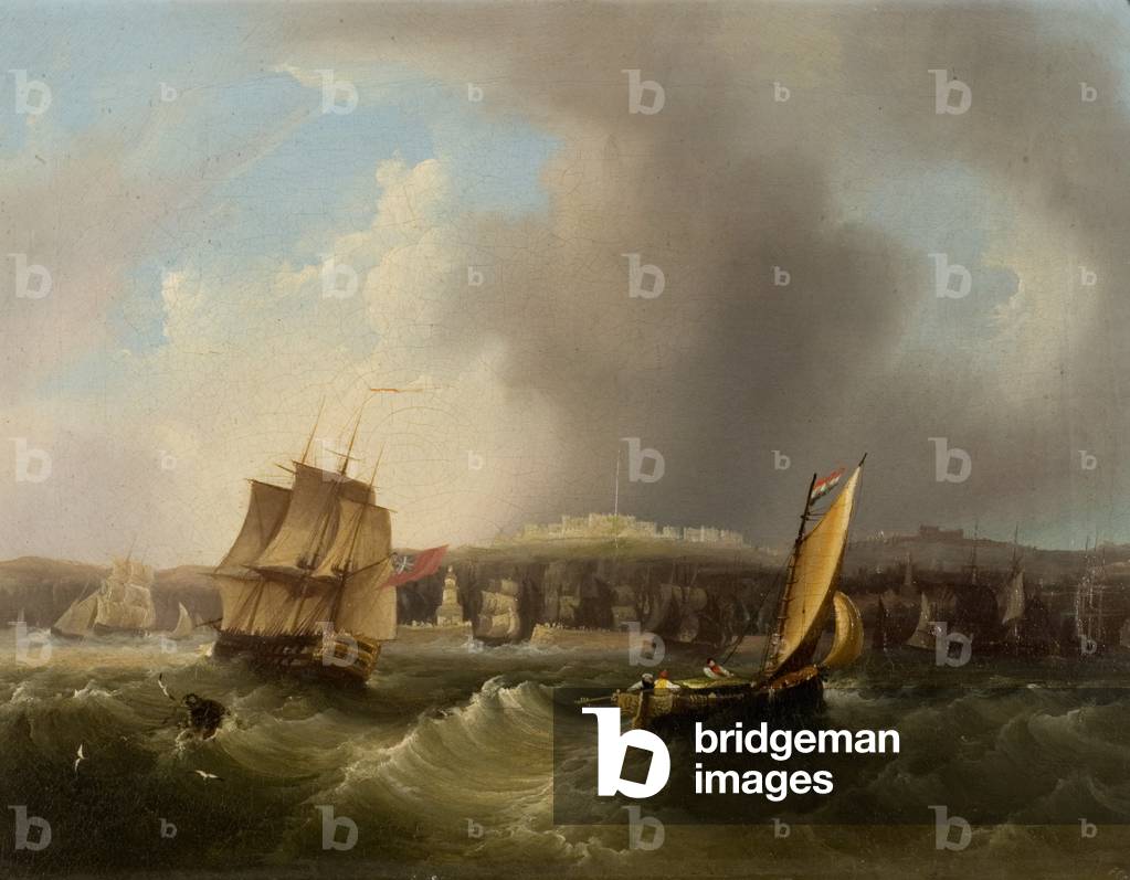 Coast Scene (oil on canvas)