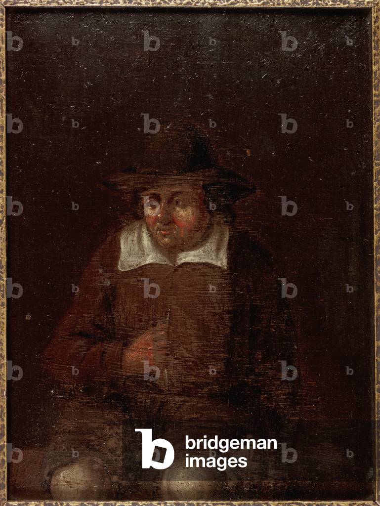 Seated Man (oil on panel)