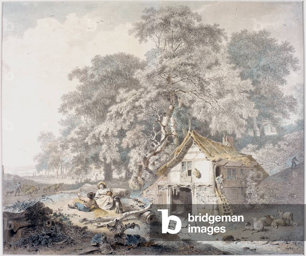 The Old Mill (ink & pencil with w/c on paper)