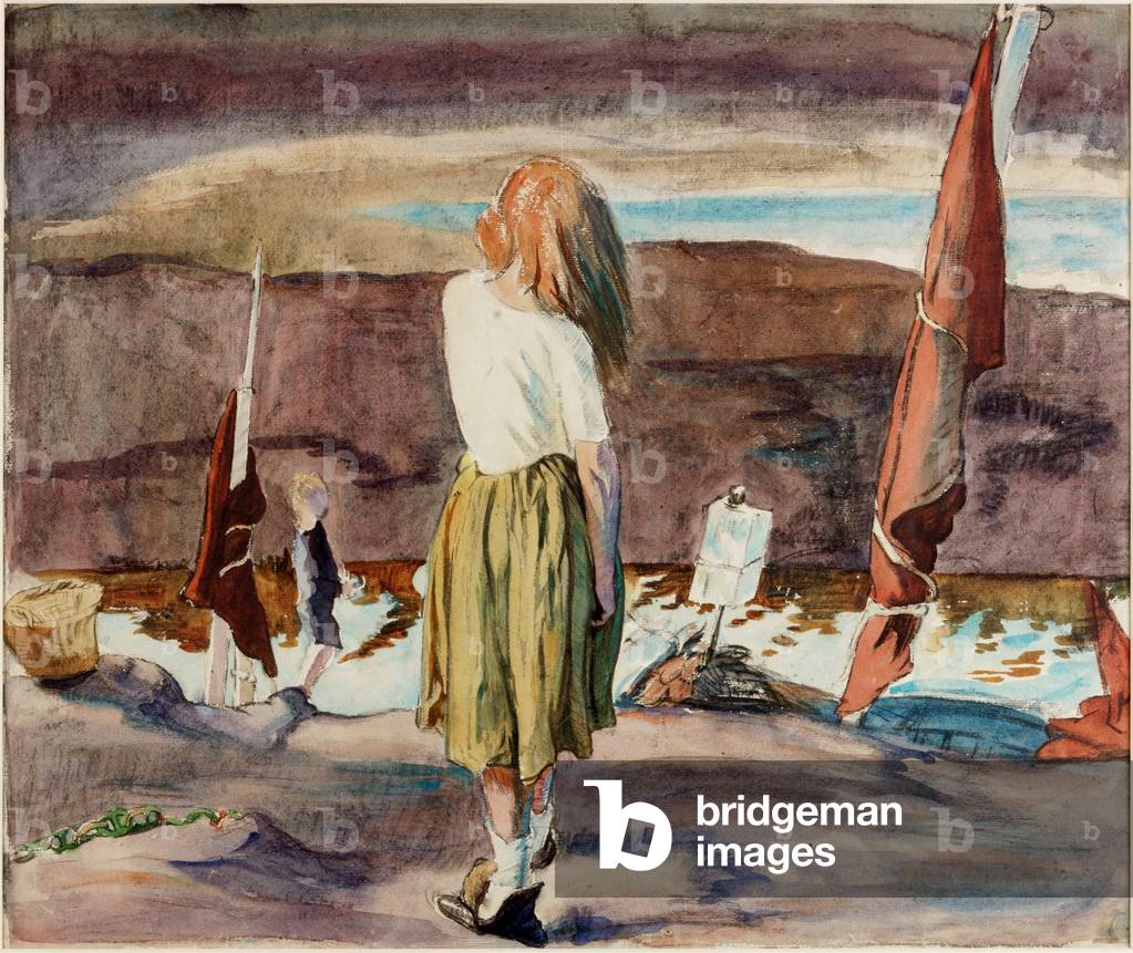 Catherine (pencil & w/c on paper on card)