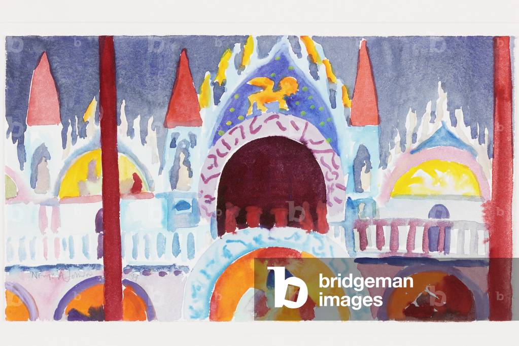 St Marks' Basilica at Night, 1994 (w/c on paper)