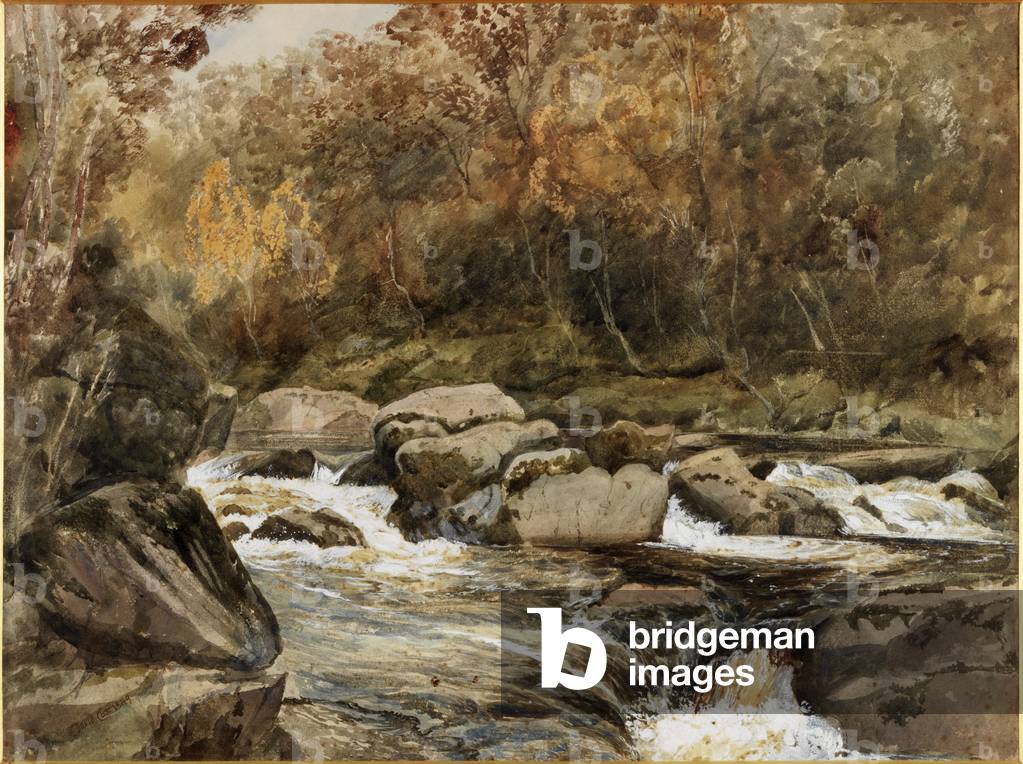 A Rocky Stream (watercolour on board)
