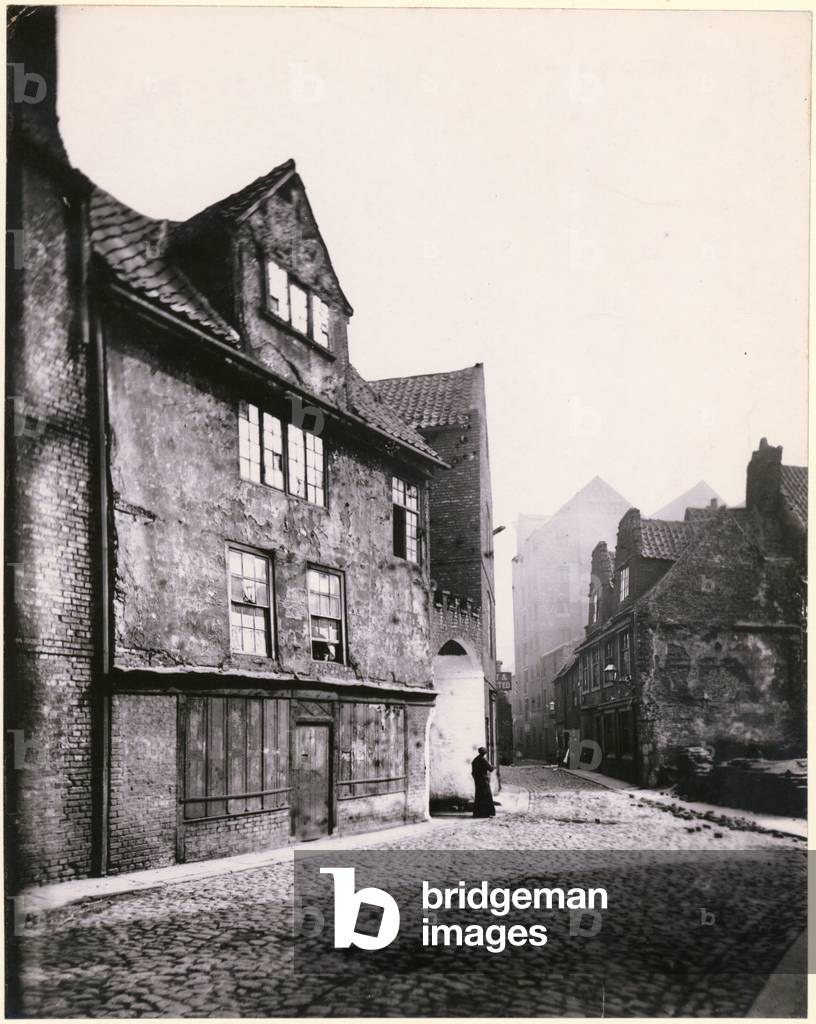 View of Stockbridge, looking east, Newcastle upon Tyne, 1880 (b/w photo)