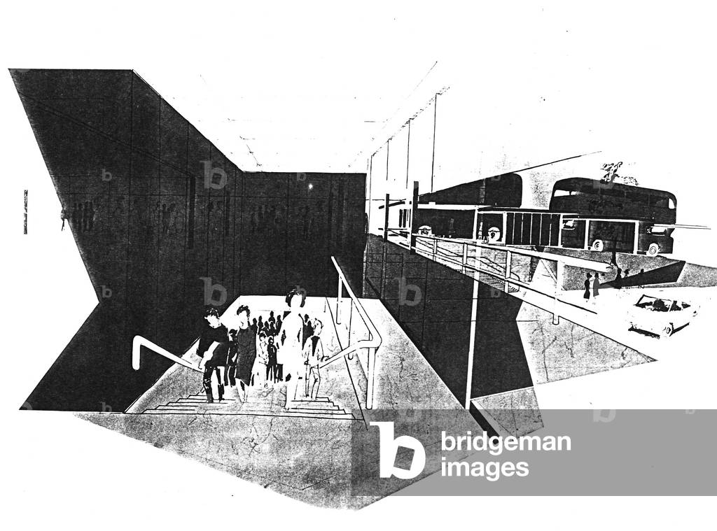 Four Lane Ends Metro Interchange, 1975-77 (litho)