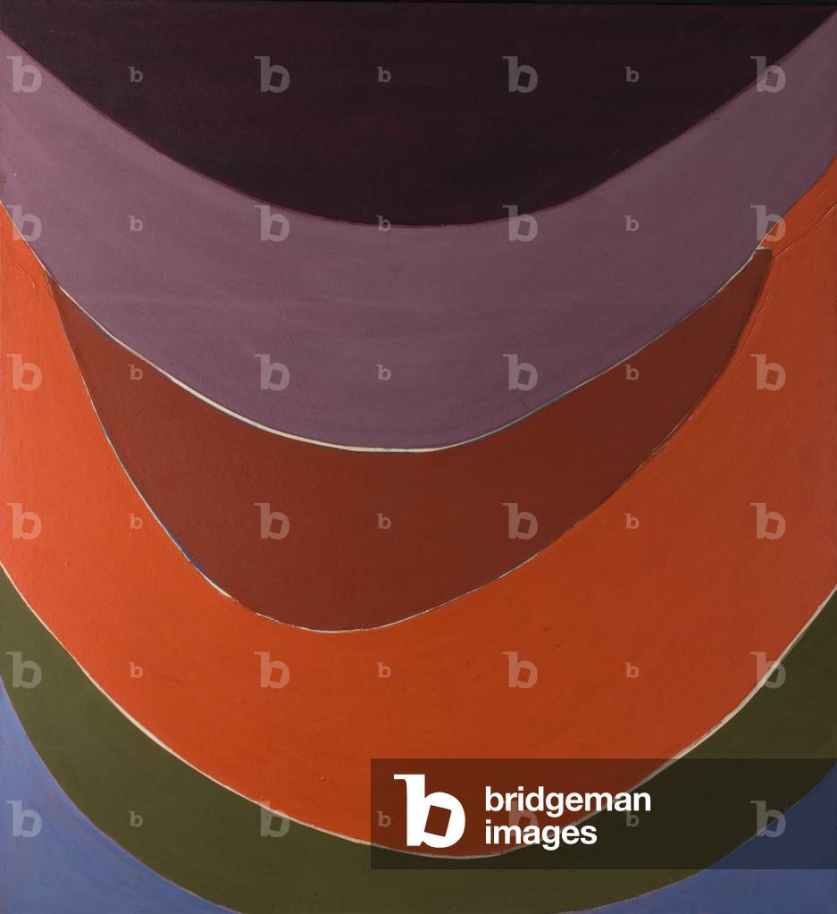 Sospeso forme, 1967 (acrilico & collage su tela)