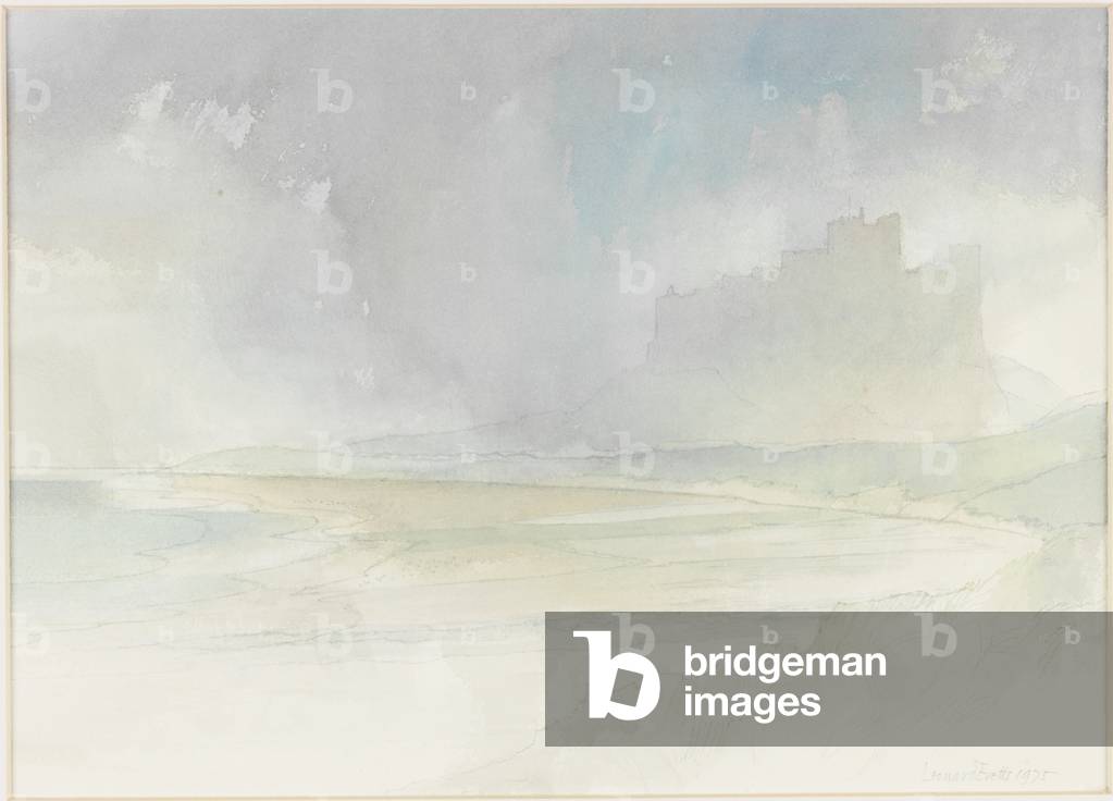 Bamburgh Castle (pencil & w/c on paper)