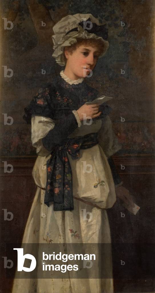 Girl with a Letter (oil on canvas)