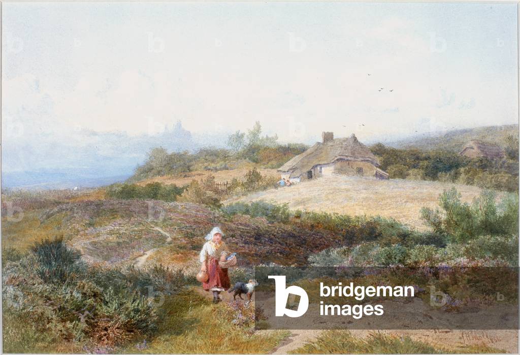 Cottage Scene (bodycolour on paper)