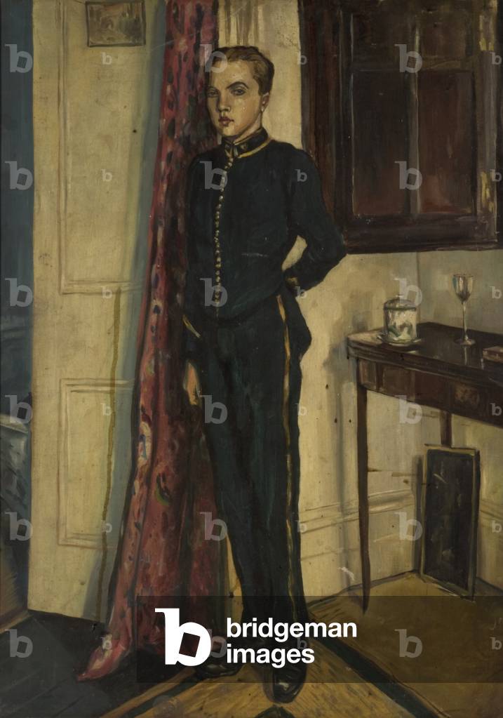 Youth in Soldier's Uniform (oil on canvas)